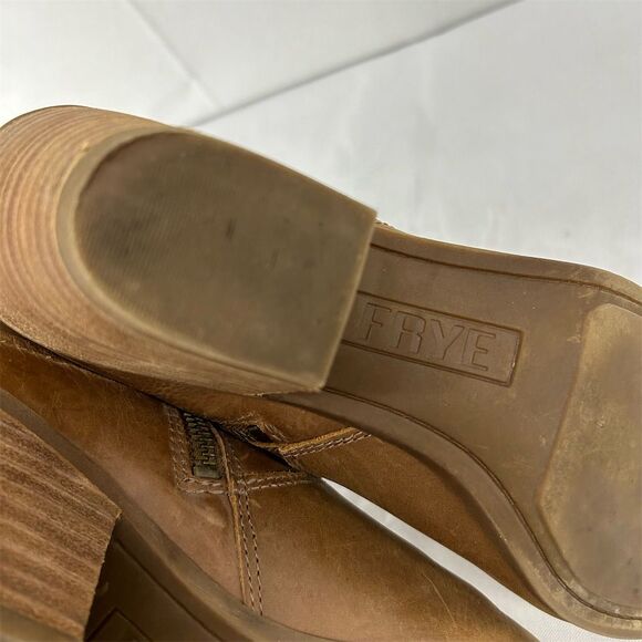 Frye Women's Jennifer Ankle Booties Brown Leather Size 8.5 - Picture 12 of 13